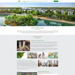 Theme WordPress bất động sản giới thiệu dự án Green Bay