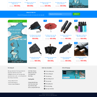 Mẫu theme wordpress bán ô dù đẹp đầy đủ tính năng