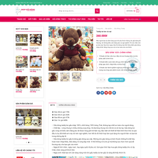 Theme WordPress bán gấu bông cực cute