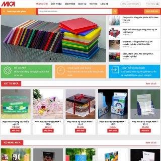Mẫu theme wordpress làm biển chức danh, biển Mica