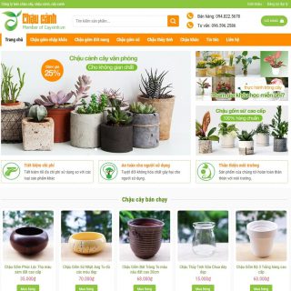Theme wordpress đẹp bán chậu cây cảnh văn phòng