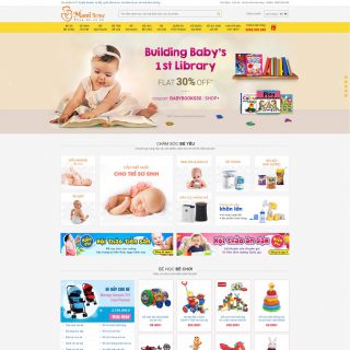 Theme WordPress shop bán hàng mẹ và bé mẫu số 1