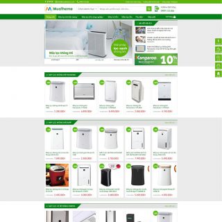Theme wordpress bán máy lọc khí, lọc nước mẫu số 2