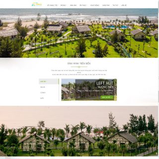 Theme wordpress giới thiệu Resort Aurora