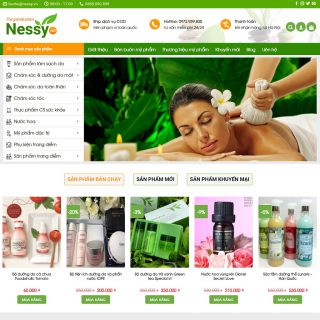 Theme WordPress bán mỹ phẩm đã Việt hóa Nessy