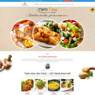 Theme WordPress nhà hàng tuyệt đẹp - Thu Hương Restaurant