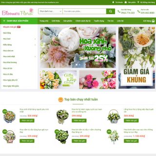 Theme WordPress hoa tươi mẫu số 2 - Blommers Florist