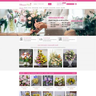 Theme WordPress shop hoa tươi, điện hoa mẫu số 3
