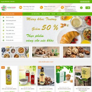 Theme WordPress bán thực phẩm chức năng Vita
