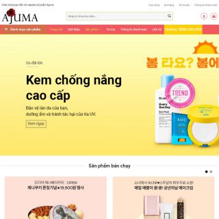 Theme WordPress bán mỹ phẩm Ajuma