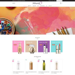 Theme Wordpress mỹ phẩm mẫu số 7 - Nhanh Cosmetics