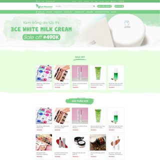 Theme Wordpress mỹ phẩm, thực phẩm chức năng Yeni Cosmetic
