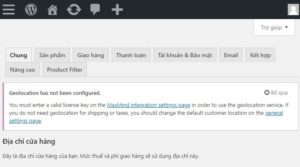 Khắc phục lỗi "Geolocation has not been configured" trong Woocommerce