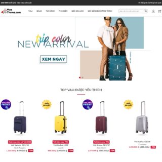 Giao diện wordpress bán ba lô, va li mẫu số 1