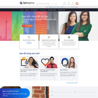 Theme WordPress du học - công ty tư vấn du học, định cư mẫu số 1