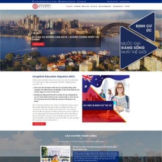 Theme WordPress du học - công ty tư vấn du học, định cư mẫu số 2