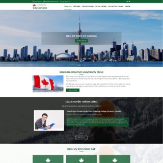 Theme WordPress du học - công ty tư vấn du học, định cư mẫu số 3