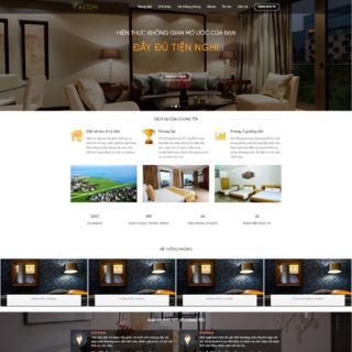 Giao diện web Wordpress khách sạn mẫu số 1