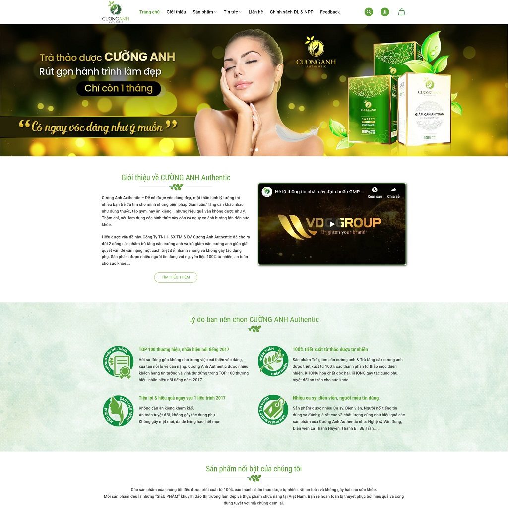 Giao diện Wordpress mỹ phẩm mẫu số 15