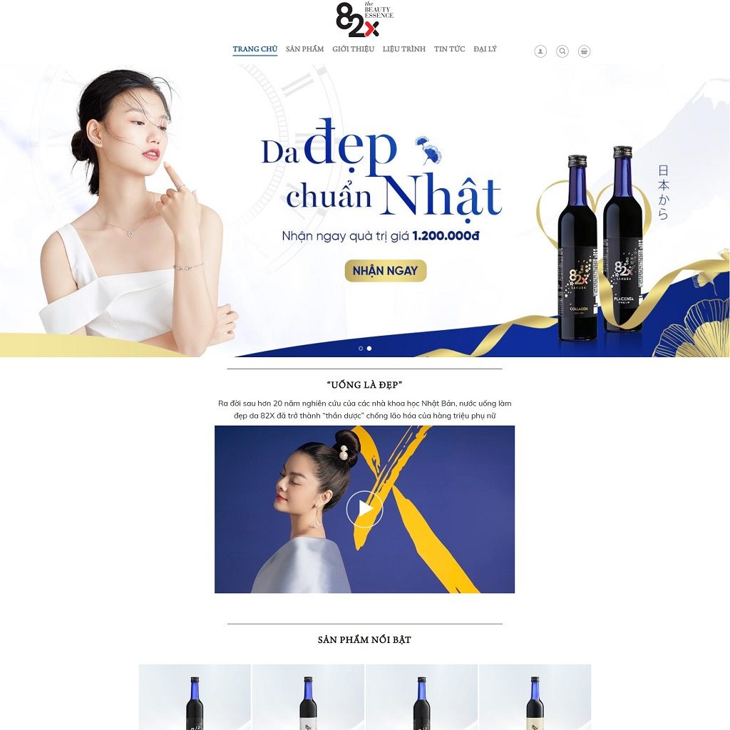 Giao diện Wordpress mỹ phẩm mẫu số 18