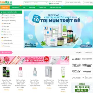 Theme Wordpress mỹ phẩm mẫu số 8