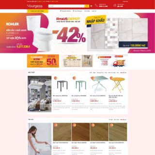 Theme WordPress nội thất, thiết bị vệ sinh mẫu số 12