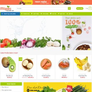 Theme WordPress bán thực phẩm đẹp tuyệt vời mẫu số 1