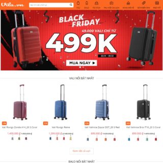 Giao diện wordpress bán ba lô, va li mẫu số 2