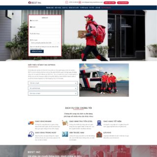Theme WordPress giới thiệu công ty chuyển phát Best Express giao hàng