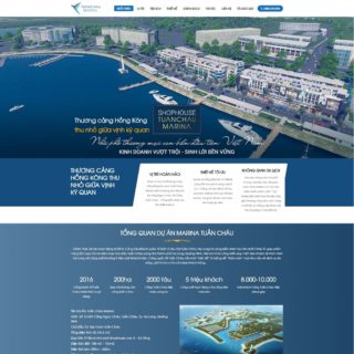 Giao diện web bất động sản WordPress mẫu số 13 – Marina Tuần Châu