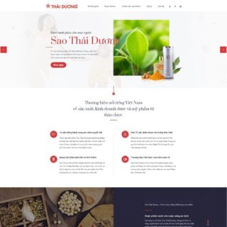 Giao diện web WordPress bán dược phẩm thảo dược