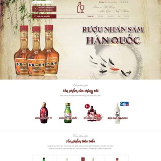 Giao diện web wordpress bán rượu Hàn Quốc