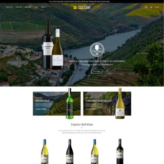 Theme Wordpress bán rượu vang rượu ngoại Arise