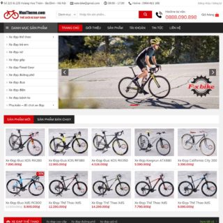 Theme Wordpress bán xe đạp mẫu số 1
