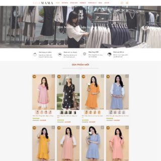 Theme wordpress thời trang đầm bầu - mẫu số 9