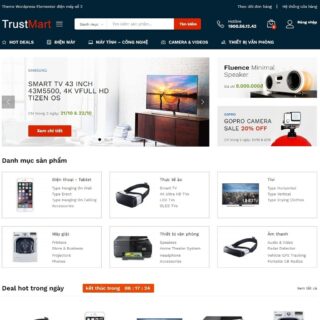 Theme WordPress Elementor điện máy mẫu số 2