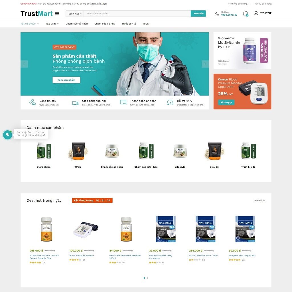 Theme WordPress Elementor nhà thuốc, dược phẩm số 1