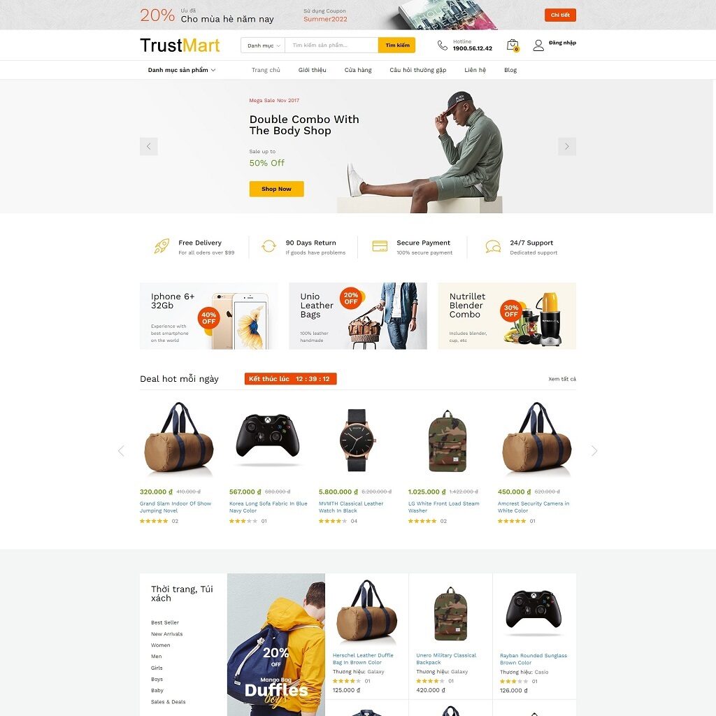 Theme WordPress Elementor nội thất mẫu số 3