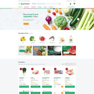 Theme WordPress Elementor thực phẩm mẫu số 1