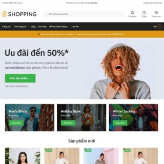 Theme WordPress Elementor thương mại điện tử mẫu số 3