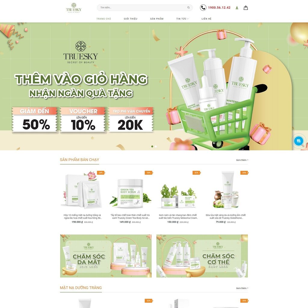 Theme WordPress mỹ phẩm mẫu số 28 - MuaTheme.vn